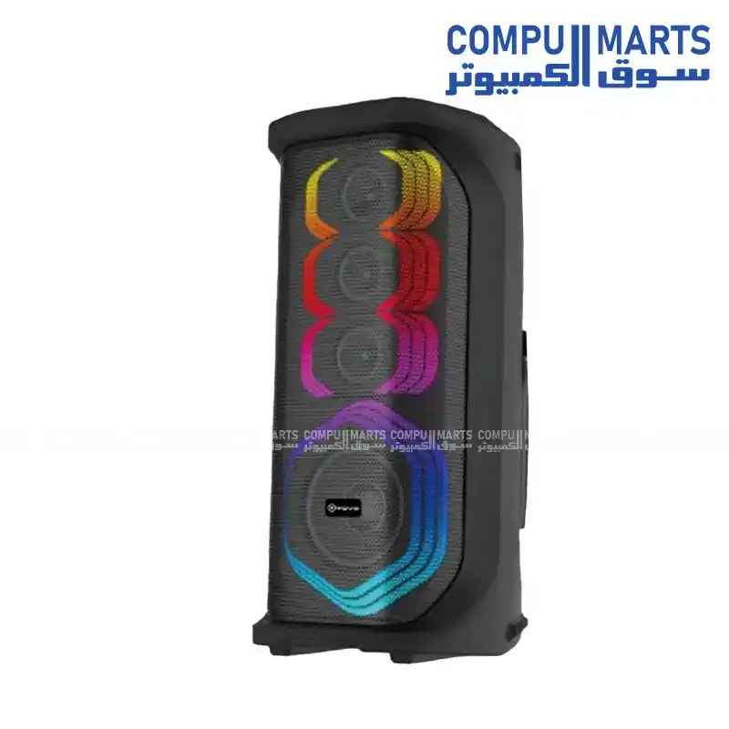 VOVO V-2935 Single 6.5-Inch 80W RGB Party Speaker with Wireless Microphone