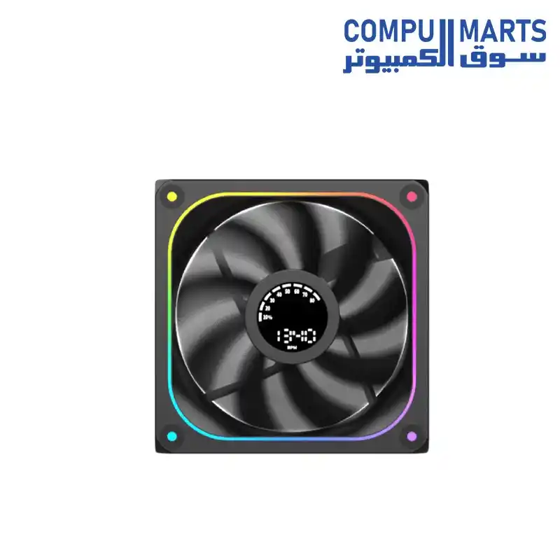 Xigmatek AERO DGT 120 Case XIGMATEK120(L) x 120(W) x 25(H) mm 600-1500 RPM (±10%) Digital LED & Three Side Infinity LED DC 5V~13.8V Fan Black Arctic (White) AERO DGT 120 case fan