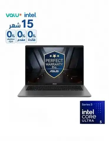 ASUS Vivobook S14 S3407AA-SF155W Intel Core Ultra 5 325 -16GB DDR5 -SSD 512GB -Intel Graphics-14" OLED -Win11- Matte Gray