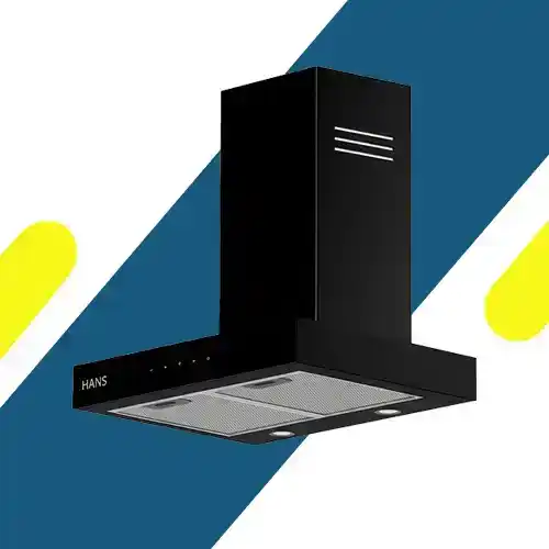 شفاط هانز 60 سم – أسود – قوة شفط 750 م³/ساعة – 100 وات – 3 سرعات – إضاءة موديل LED - STILO B 60