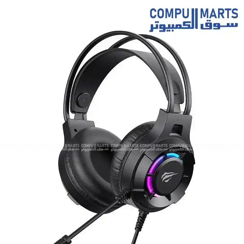 HAVIT H2049d Gaming Headphones 50mm Speaker 3.5mm + USB 2.1m Cord BLACK