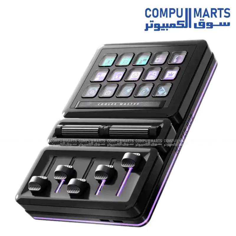 Cooler Master MasterHUB Creator Kit Modular Macro Pad – 15 Display Keys, Faders, Dials, USB-C, 2 Years Warranty