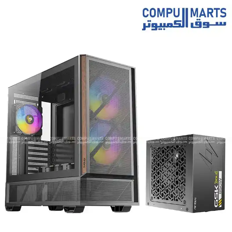 NOVA CP 1 Antec P30 ARGB Mid Tower ATX Case with GSK850 850W 80+ Gold Full Modular ATX 3.1 Power Supply Bundle