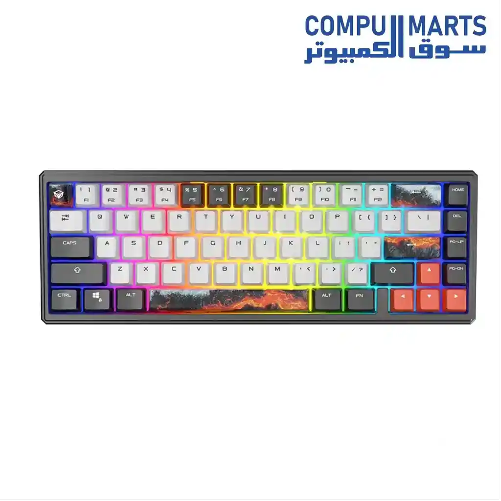 Meetion Legend E65 65% Compact Mechanical Keyboard Aluminum PVD Finish Hot-Swappable Customizable RGB