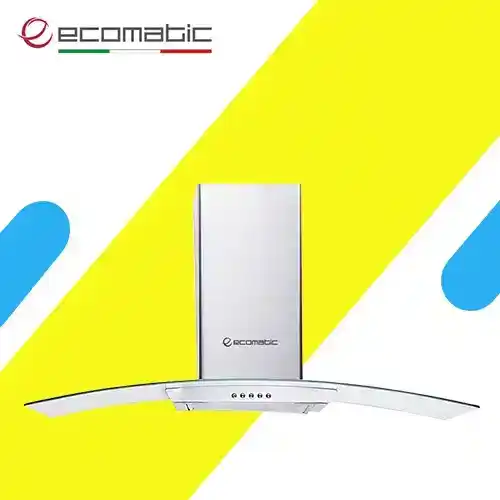 شفاط مطبخ إيكوماتيك 90 سم كريستال ستانلس – قوة شفط 750 م³/ساعة – H9207KGBX