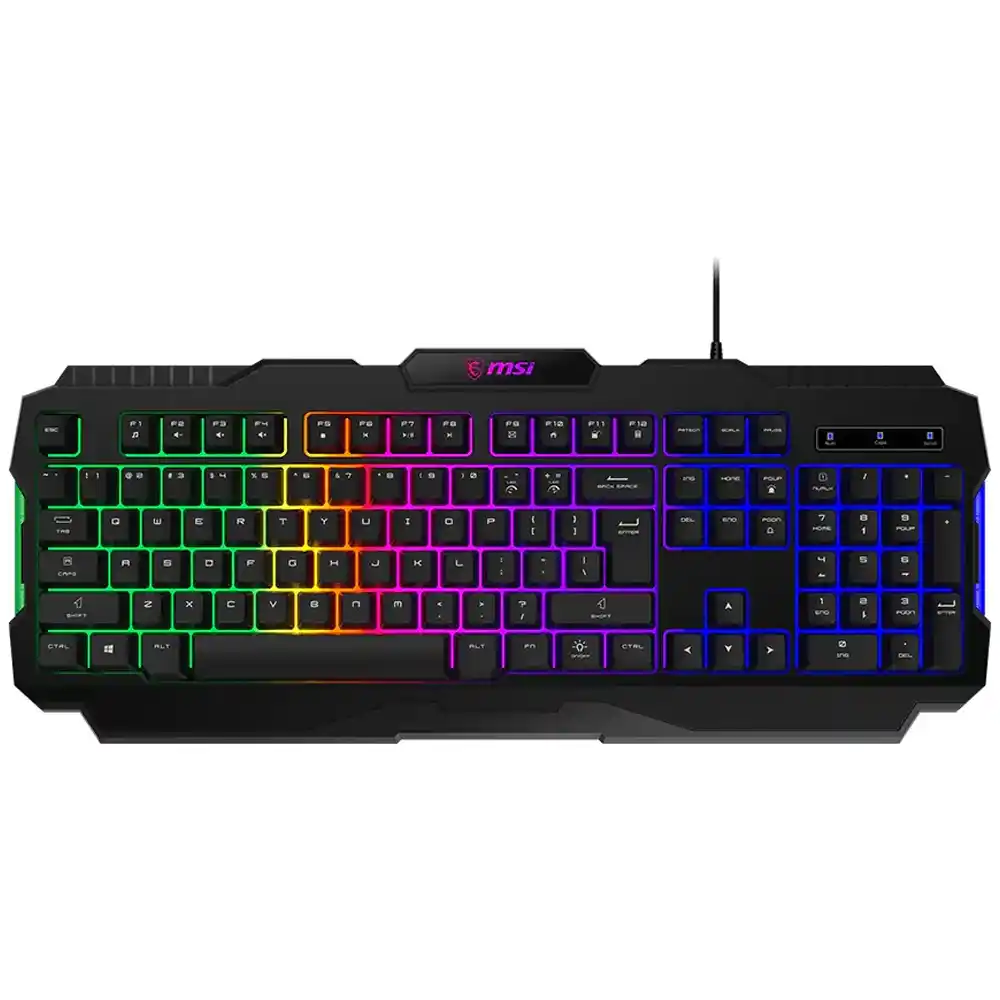 كيبورد ام اس اي سلكي RGB جيمنج إنجليزي Forge GK100 - أسود