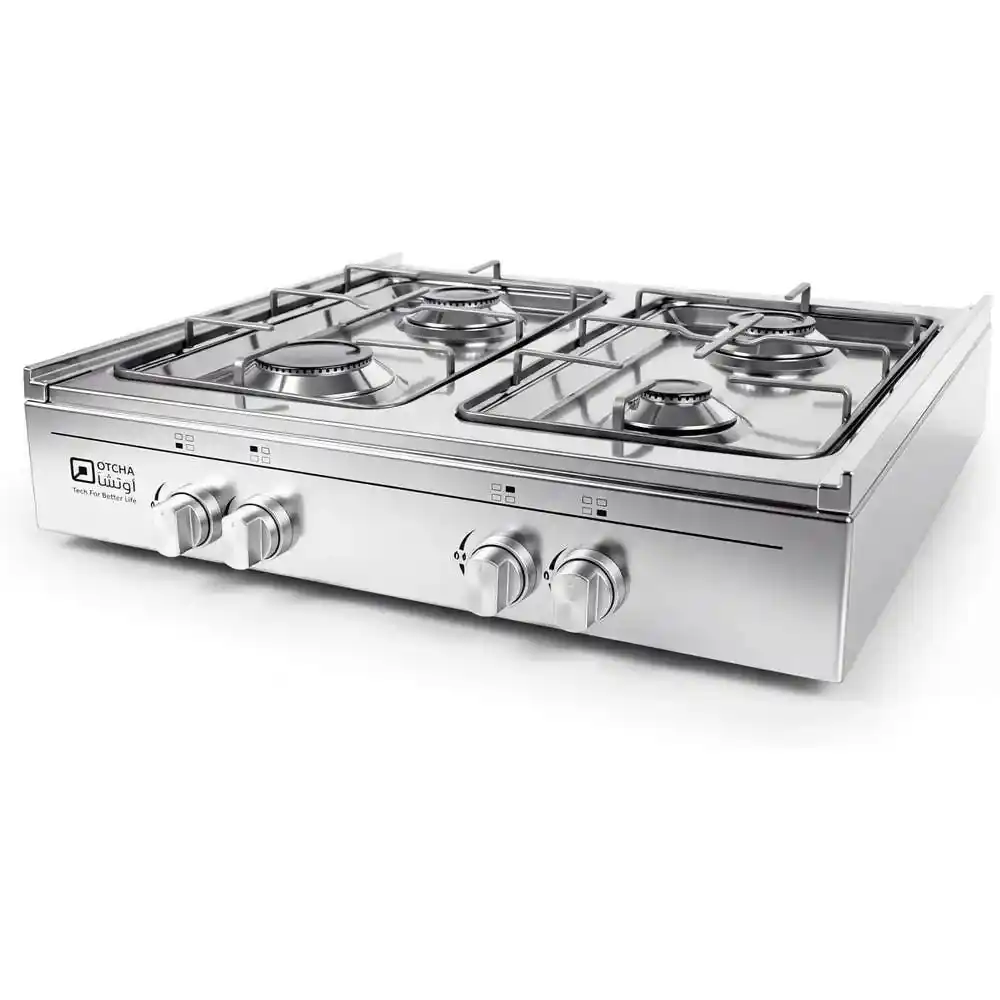 Otcha Gas Hob 60 Cm 4 Burners Silver Classic Stove 60 ING