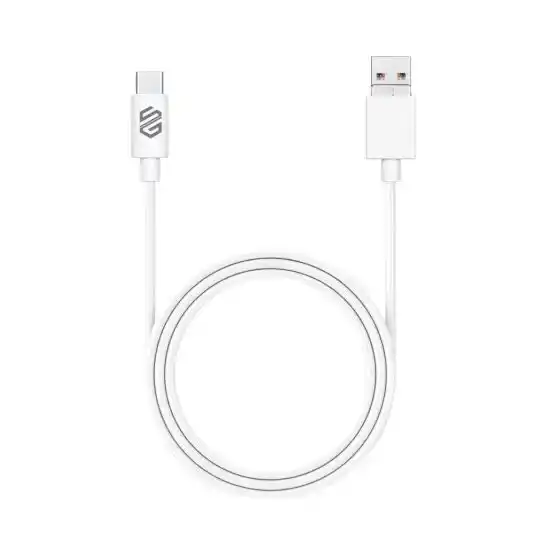 كابل Smart Gate ‏2 في 1 USB وType-C إلى Type-C بطول 1 متر – أبيض