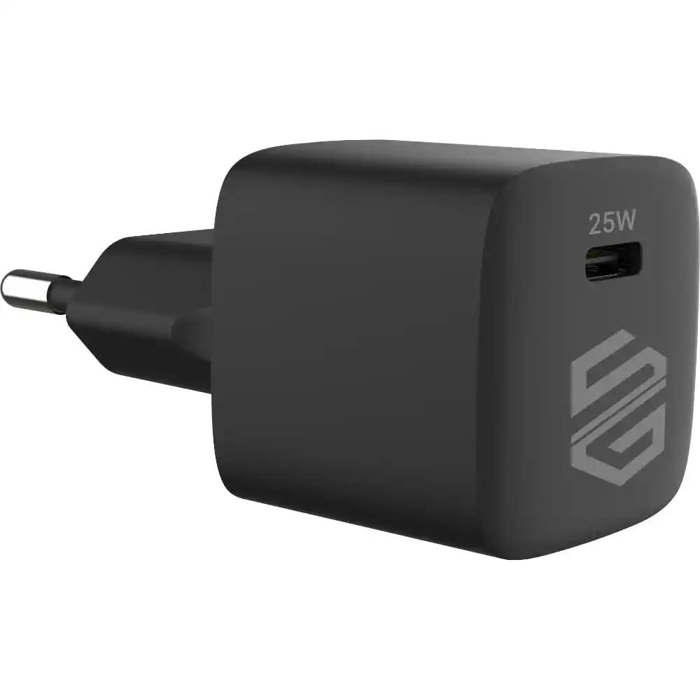 شاحن حائط Smart Gate، 25 وات PD، بمنفذ USB-C - أسود