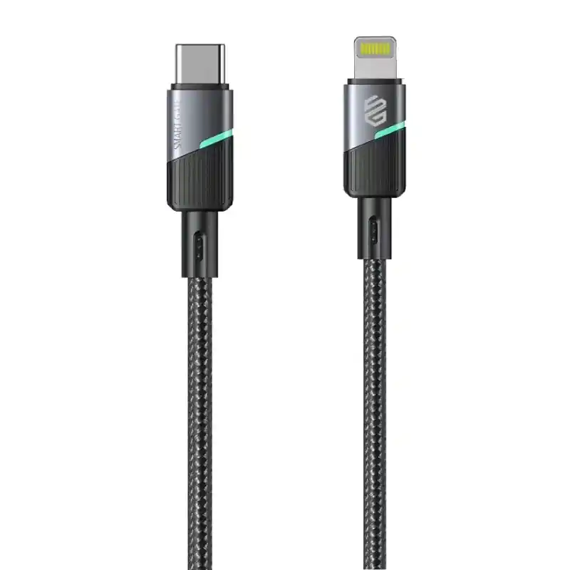 سمارت جيت كابل مضفر من الألومنيوم من Type-C إلى Lightning بطول 1 متر