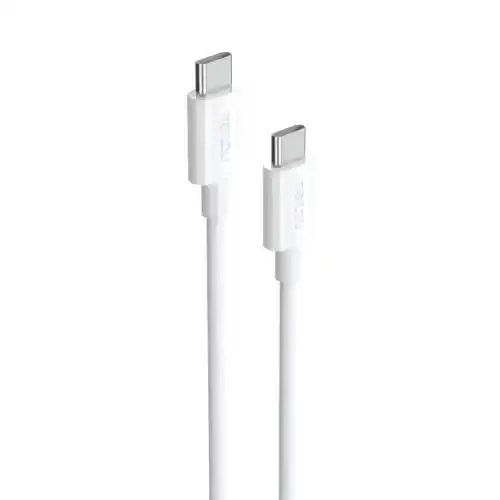 كابل شحن سريع Rsilou USB-C إلى USB-C بقدرة 60 واط بطول 2 متر، R2022-001 - أبيض