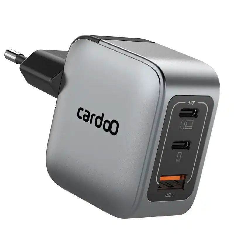 كاردو شاحن بمنفذ USB ومنفذي USB-C، 65 واط، CGLAEU02B