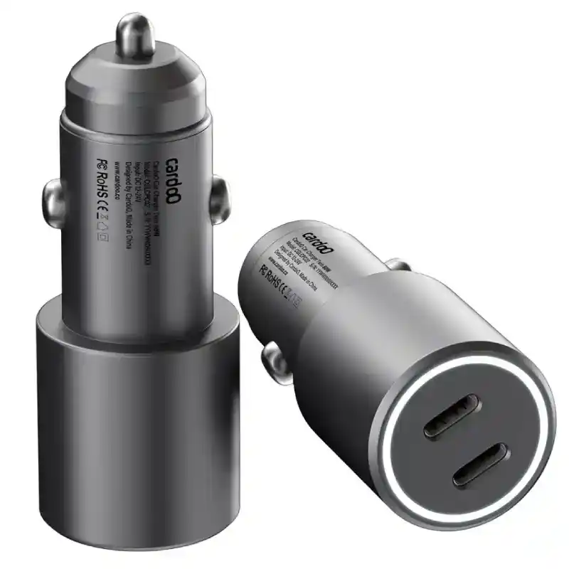 كاردو شاحن سيارة بمنفذين USB-C، 60 واط، CGLCPC02S