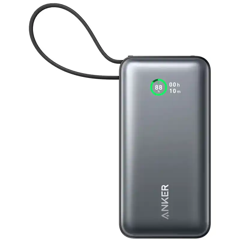 أنكر نانو 10000 مللي أمبير باور بانك، 30 واط، كابل USB-C مدمج، A1259H11
