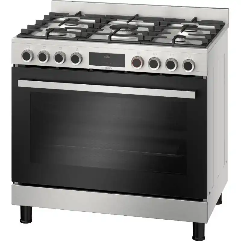 بوتاجاز غاز Bosch Series 8 مقاس 90 سم، 5 شعلات، ستانلس ستيل – HIZ5G7W51S