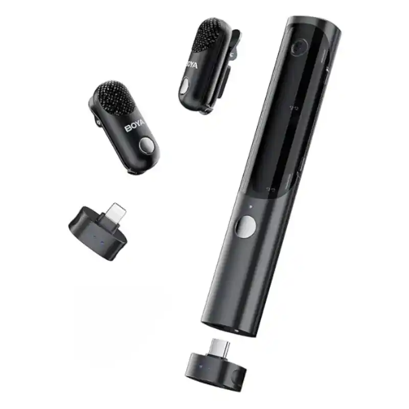 بويا ماچيك-04 ميكروفون لاسلكي ميكروفون قابل للتحويل مع USB-C وLightning