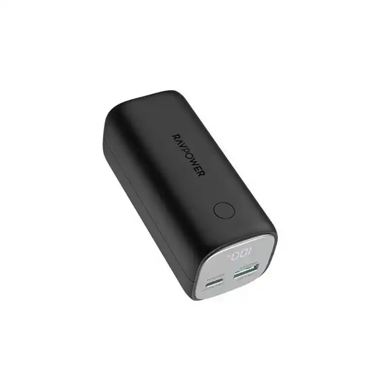 باور بانك RAVPower Pioneer سعة 10400 مللي أمبير – 30 وات Super PD – RP-PB208 – أسود