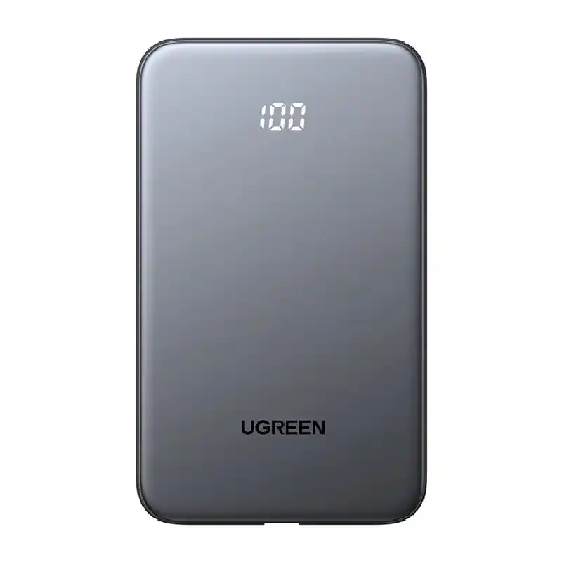 باور بانك UGREEN سعة 10000mAh شحن سريع 20W بكابل مدمج  (PB526) – رمادي