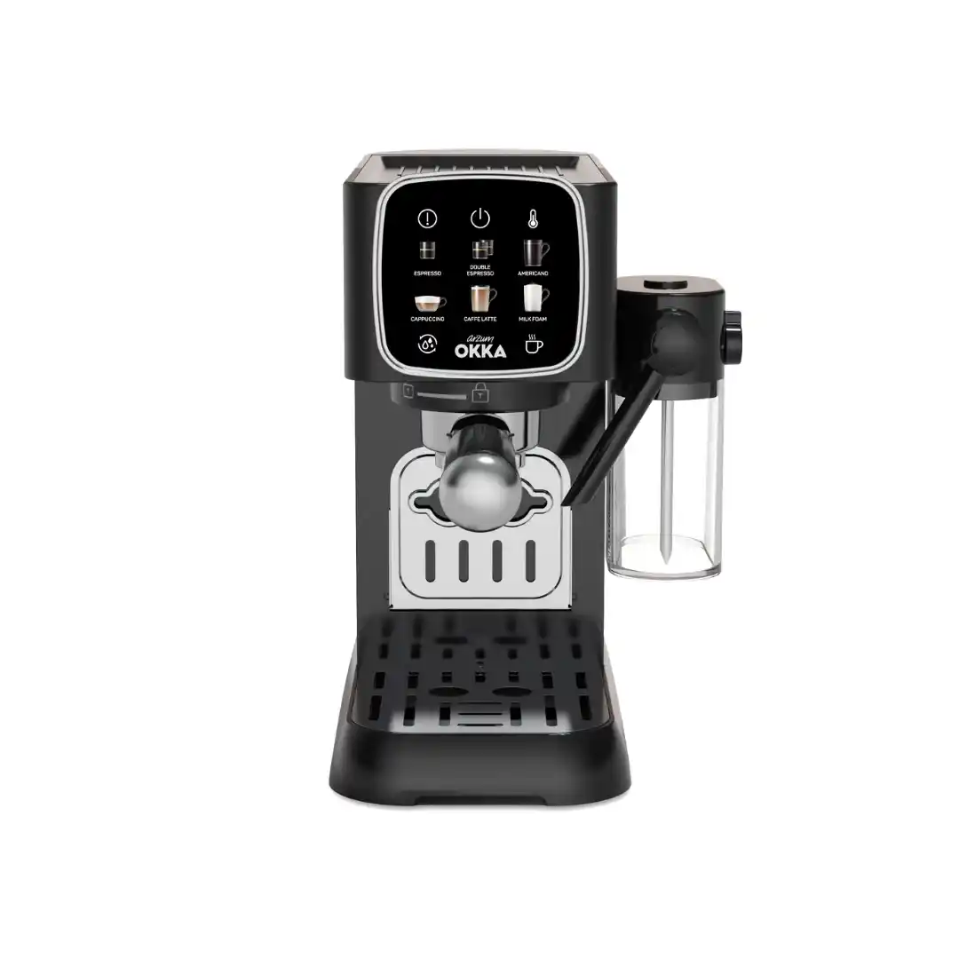Arzum OKKA Solo M ماكينة إسبريسو شبه أوتوماتيكية - أسود كروم - OK0032-05