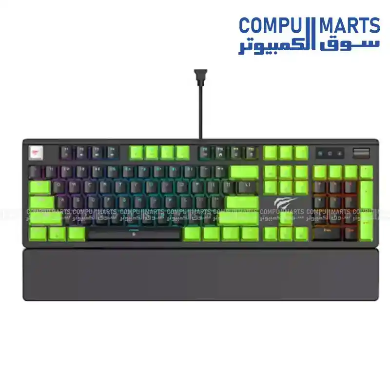 Gaming KB926L Mechanical Gaming Keyboard Blue Switch RGB 100% Wired Black Green