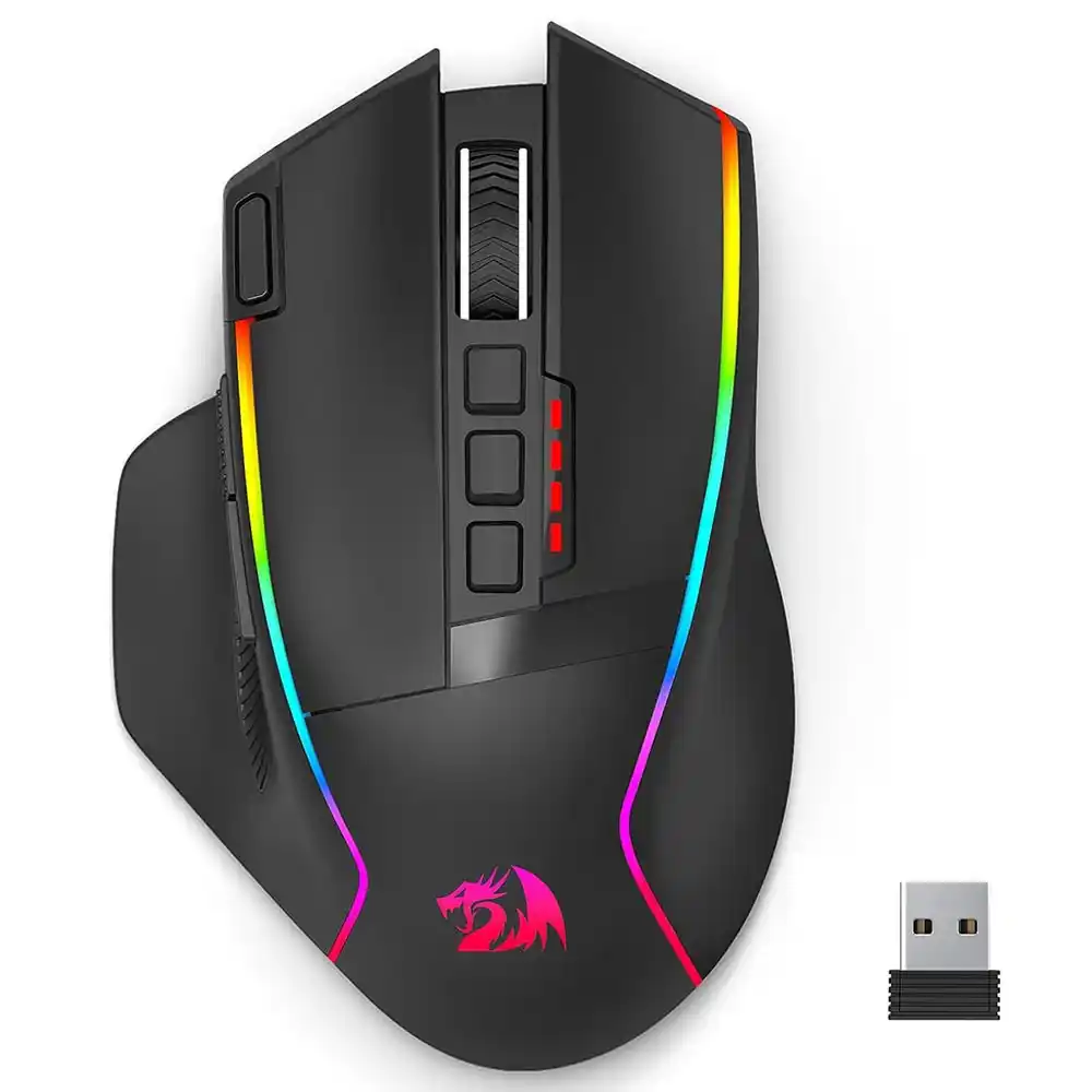 ماوس ريدراجون لاسلكي و سلكي قابل للشحن ثنائي الوضع RGB جيمنج 16000 نقطة فى البوصة M915WL
