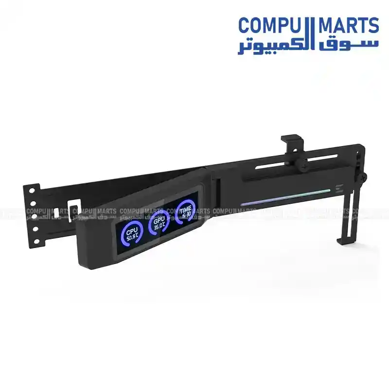 ZALMAN ZM-VS3 DS ARGB LCD Display Panel – CPU & GPU Temp Monitor, USB 9-Pin, Black
