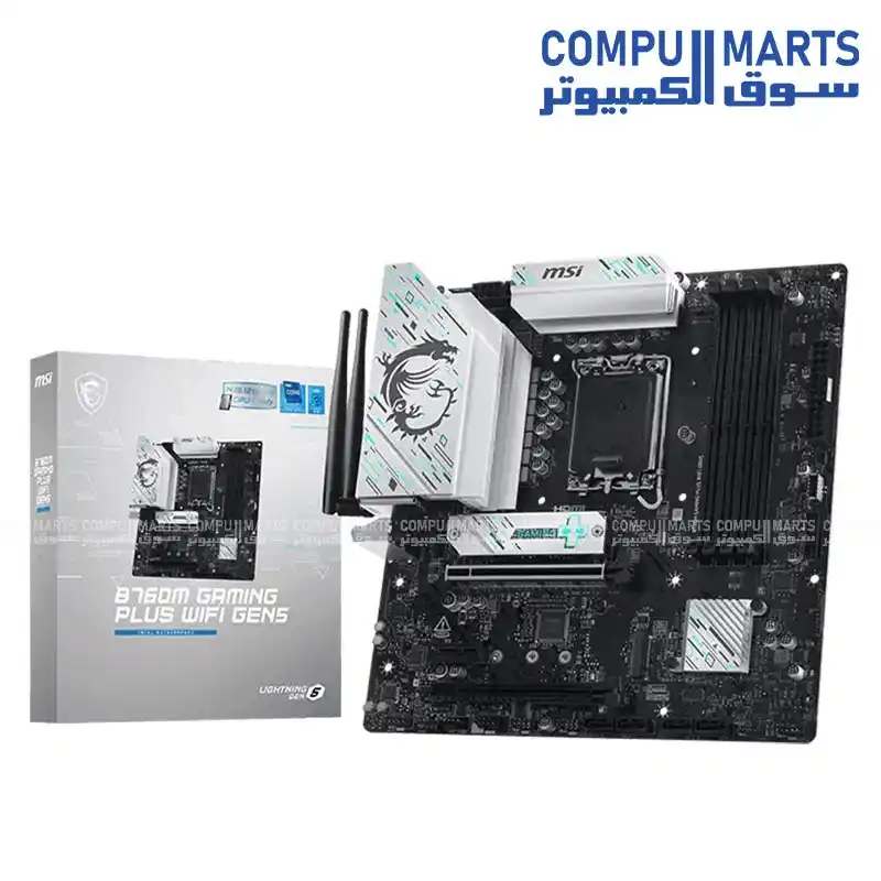 MSI B760M GAMING PLUS WIFI GEN5 LGA1700 DDR5 mATX Gaming Motherboard
