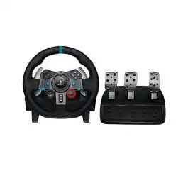 لوجيتك عجلة قيادة سباق G29 Driving Force لجهاز بلاي ستيشن PS5 / PS4 والكمبيوتر باللون الأسود - 941-000112