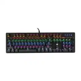 HP GK600 Mechanical Gaming Keyboard Wired Blue Switch TKL RGB Arabic Layout