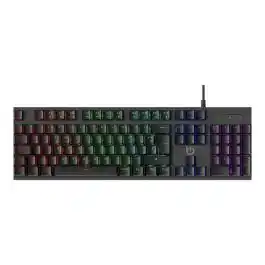 كيبورد جيمينج HP GK400 ميكانيكي سلكي USB بتخطيط عربي ومفاتيح بنية (Brown Switch) مع إضاءة RGB