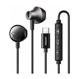 سماعة اذن USB-C UGREEN سلكية بميكرفون اسود
