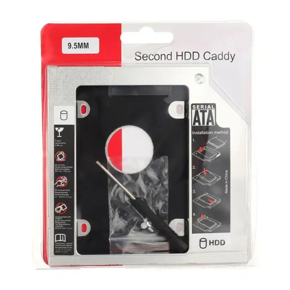 حامل (Caddy) لمحرك أقراص SATA نحيف مقاس 2.5 " سُمك 9.5 مم