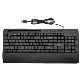 MJK K3 Membrane Office Keyboard Wired Arabic Layout Black
