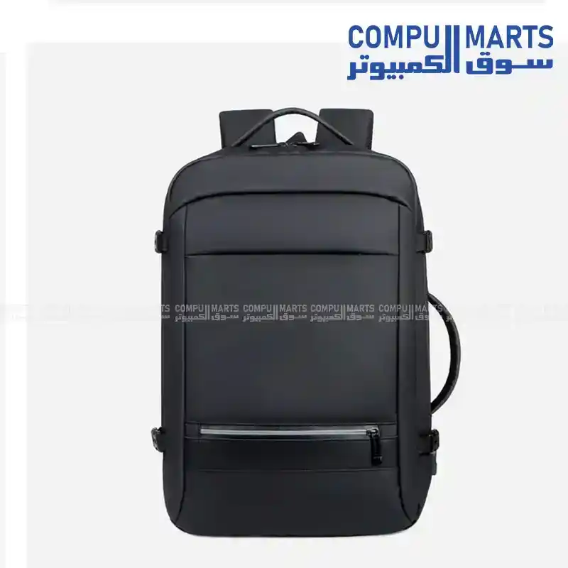 Rahala RAL 5302 Laptop Backpack Black Water-Resistant Oxford Fabric Fits Laptops & Tablets Up to 15.6”