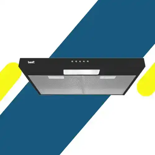 بيست اير شفاط مسطح - 60 سم - قوة شفط 650 م³/س - 2 موتور FIME إيطالي - موديل WAVE 60 CM BK