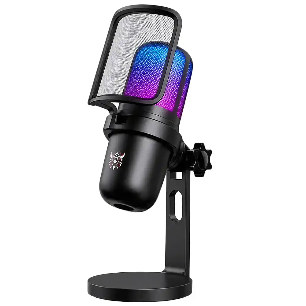 ميكروفون اونيكوما سلكي RGB جيمنج M730 Condenser - اسود