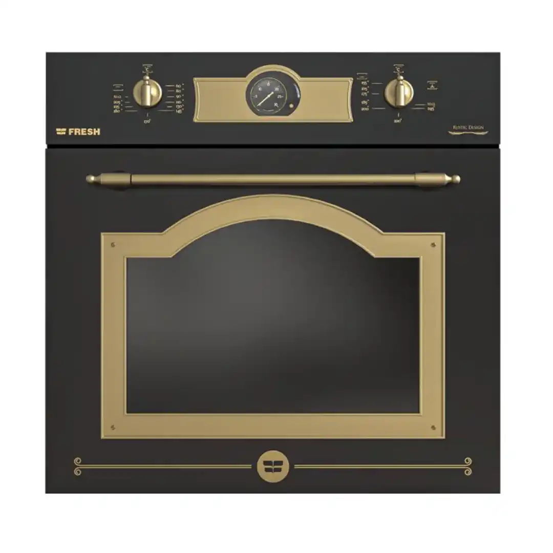 فرن فريش 60سم غاز شوايه كهربا اسود هيدروليك كودGEOFR60CMRB 9643