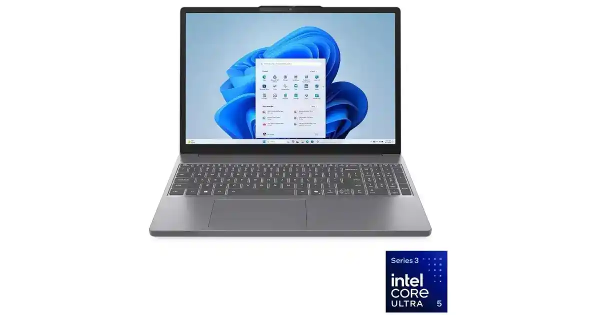 Lenovo IdeaPad Slim 3 15IPH11 Laptop / Intel Core Ultra 5-322 / 15.3" WUXGA / 512GB SSD / 16GB RAM / Integrated Intel Graphics / Windows 11 / English & Arabic Keyboard / Luna Grey / Middle East Version – [83UR0041ED]
