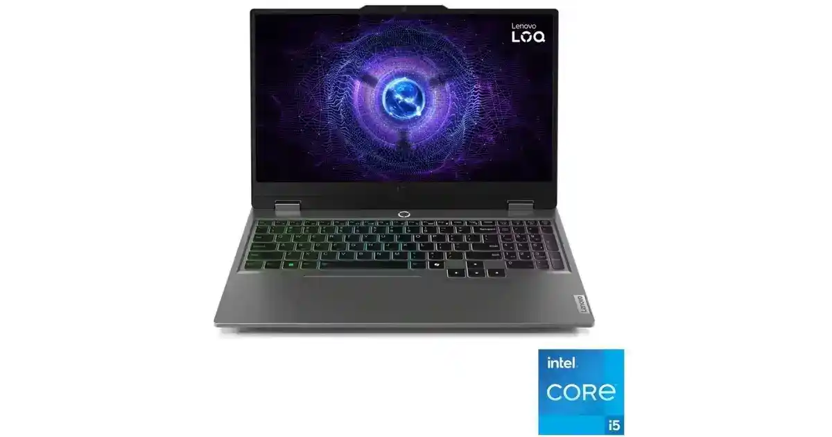 Lenovo LOQ 15IRX9 Laptop / Intel Core i5-13450HX / 15.6" FHD / 512GB SSD / 16GB RAM / NVIDIA GeForce RTX 3050 6GB / FreeDos / English & Arabic Keyboard / Luna Grey / Middle East Version – [83DV012AED]