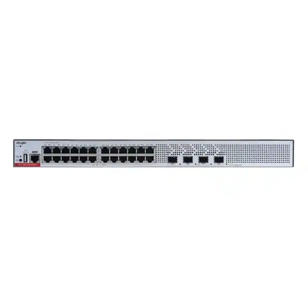 رويجي ريي RG-CS83-24GT4XS-P سويتش PoE+ Managed، مزود بـ24 منفذ جيجابت إيثرنت + 4 منافذ 10 جيجابت للوصلة الصاعدة