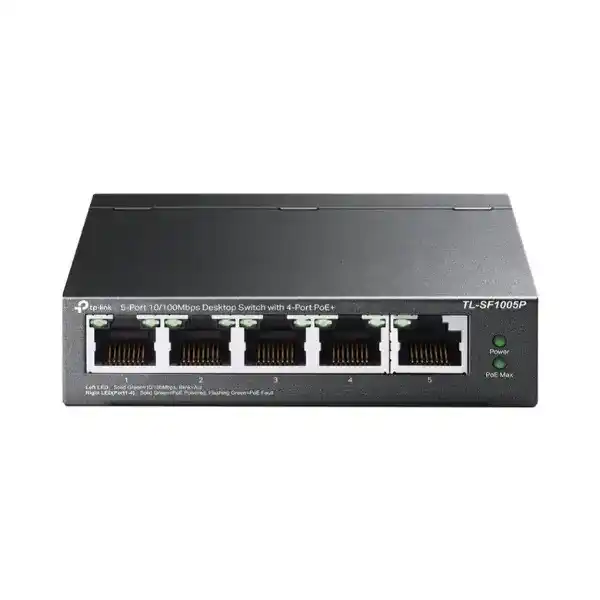 تي بي لينك TL-SF1005P سويتش PoE+، مزود بـ5 منافذ بسرعة 10/100 ميجابايت في الثانية