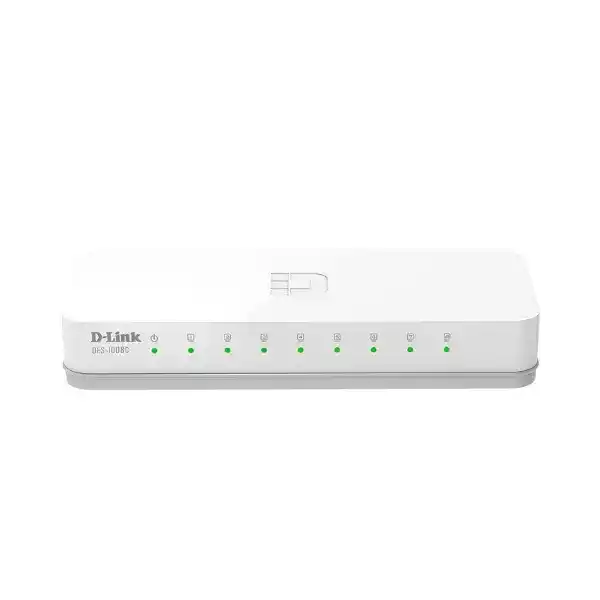 دي لينك DES-1008C سويتش Unmanaged، مزود بـ8 منافذ بسرعة 10/100 ميجابايت