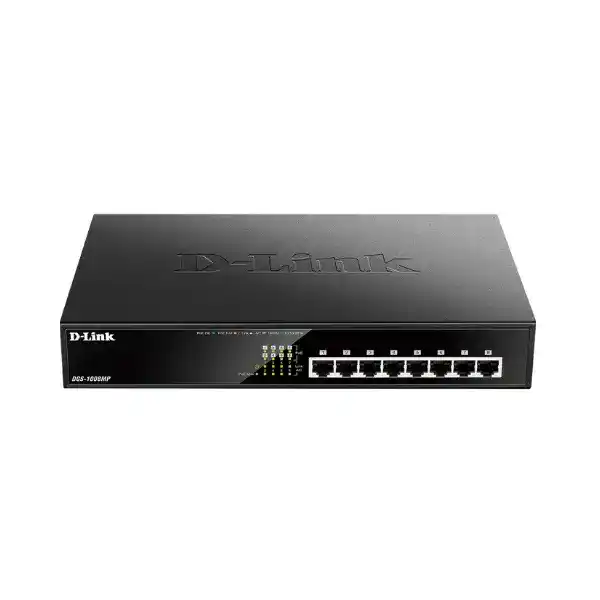 دي لينك DGS-1008MP سويتش PoE، مزود بـ8 منافذ جيجابايت ماكس