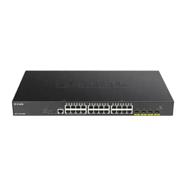 دي لينك DGS-1250-28XMP سويتش سمارت PoE، مزود بـ24 منفذ جيجابت + 4 منافذ SFP+