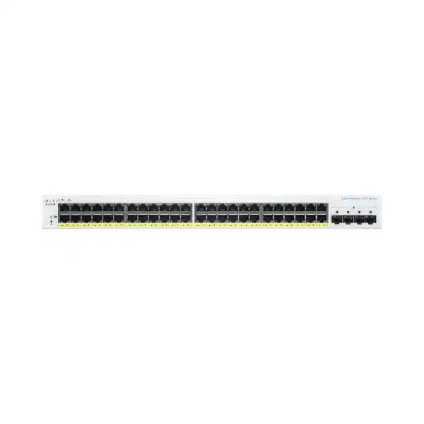 سيسكو CBS220-48P-4G سويتش سمارت Managed PoE، مزود بـ48 منفذ جيجابت ايثرنت + 4 منافذ SFP