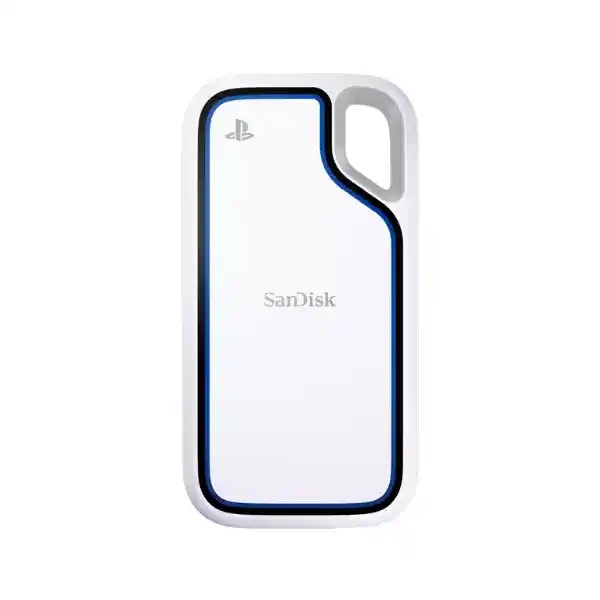 سانديسك SDSSDE62P-2T00-G25 هارد اس اس دي خارجي محمول بسعة 2 تيرابايت لجهاز بلاي ستيشن 5 والكمبيوتر - ا​بيض