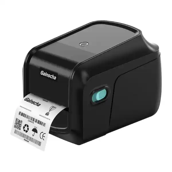 جاينشا GA-2408T طابعة باركود حرارية مقاس 4 بوصة - اسود