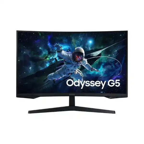 سامسونج اوديسي G5 G55C شاشة جيمنج 27" بوصة كيو اتش دي VA شاشة منحنية 165 هرتز ووقت استجابة 1 مللي ثانية - سوداء