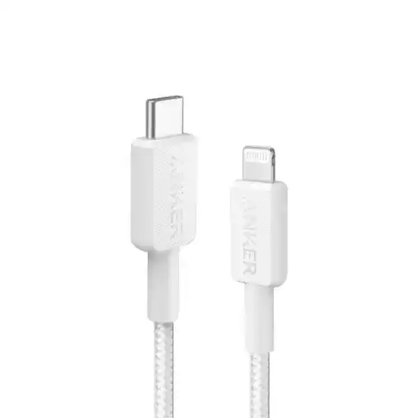 انكر 322 كابل USB-C إلى Lightning طول 1.8 متر، A81B6H21 - ابيض