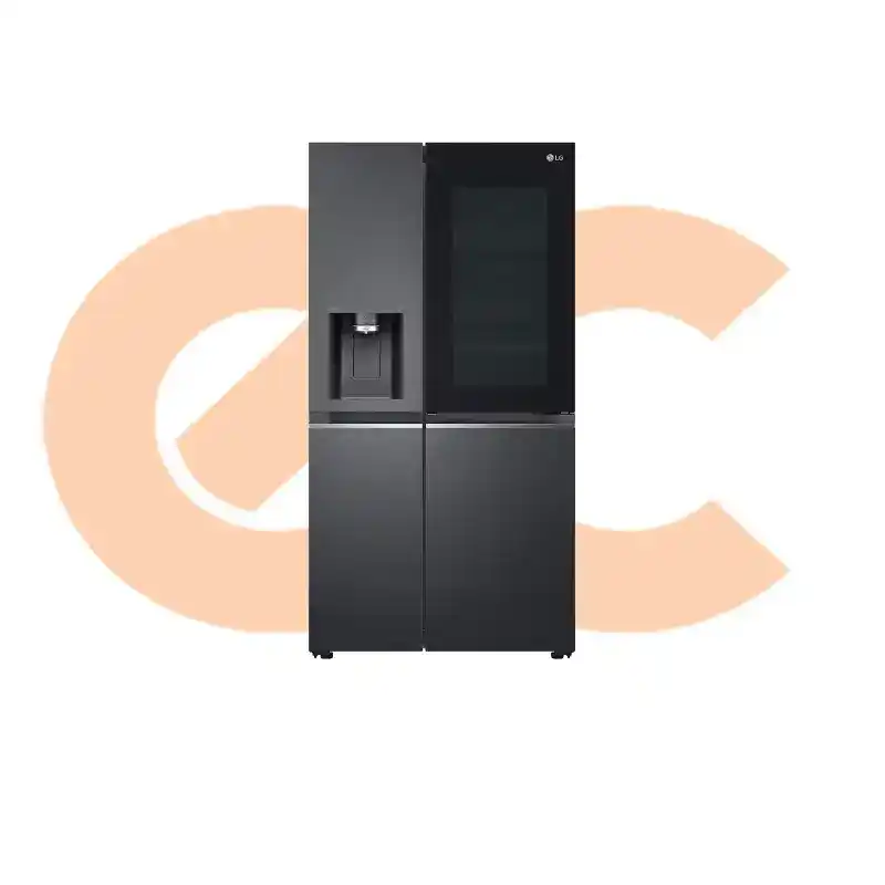 Best-Selling ثلاجة ال جي انستا فيو Side×Side ايس ميكر انفرتر ديجيتال اسود مطً GC-X257CQEW | Available Now at EHAB Center Home Appliances